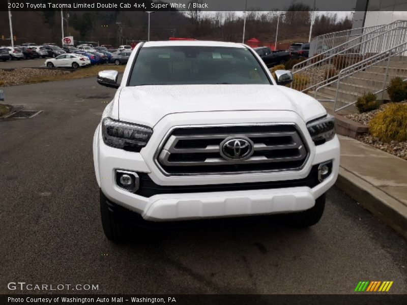 Super White / Black 2020 Toyota Tacoma Limited Double Cab 4x4