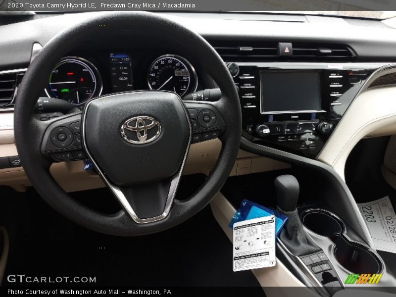 Predawn Gray Mica / Macadamia 2020 Toyota Camry Hybrid LE