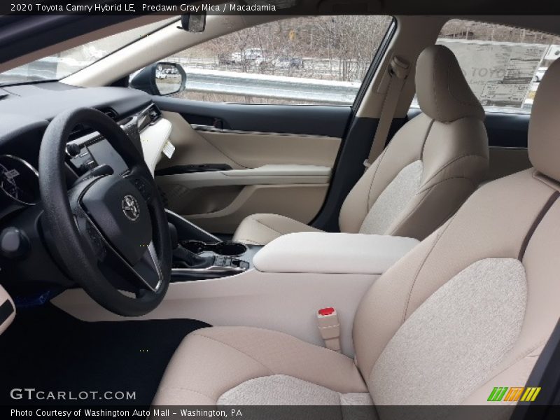 Predawn Gray Mica / Macadamia 2020 Toyota Camry Hybrid LE