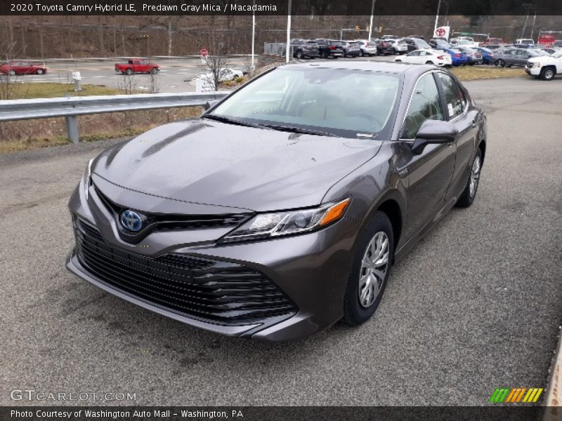 Predawn Gray Mica / Macadamia 2020 Toyota Camry Hybrid LE