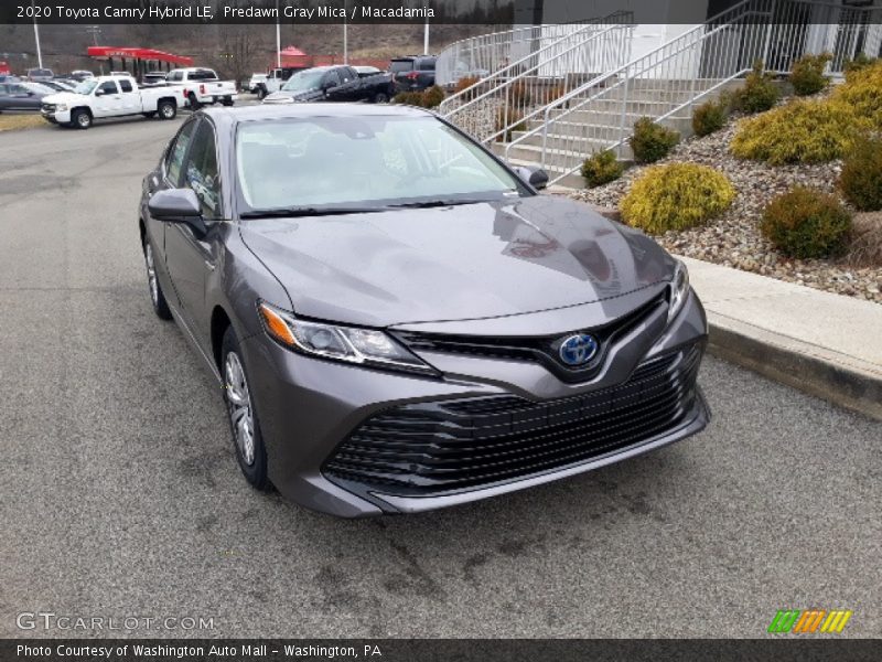 Predawn Gray Mica / Macadamia 2020 Toyota Camry Hybrid LE