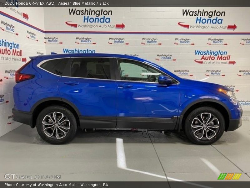 Aegean Blue Metallic / Black 2020 Honda CR-V EX AWD