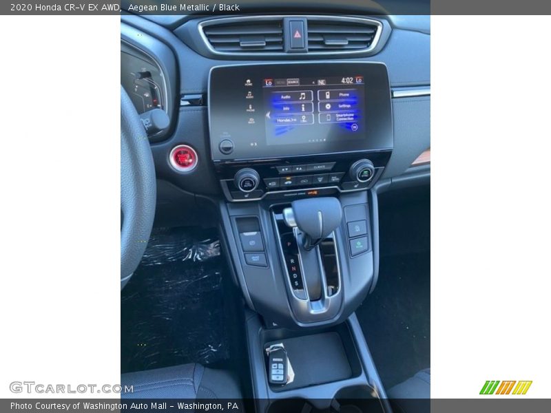 Aegean Blue Metallic / Black 2020 Honda CR-V EX AWD