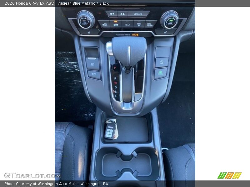 Aegean Blue Metallic / Black 2020 Honda CR-V EX AWD