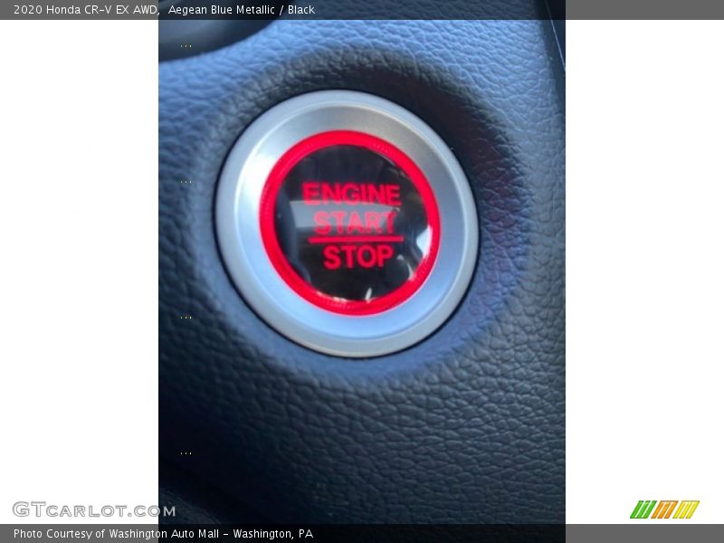 Aegean Blue Metallic / Black 2020 Honda CR-V EX AWD