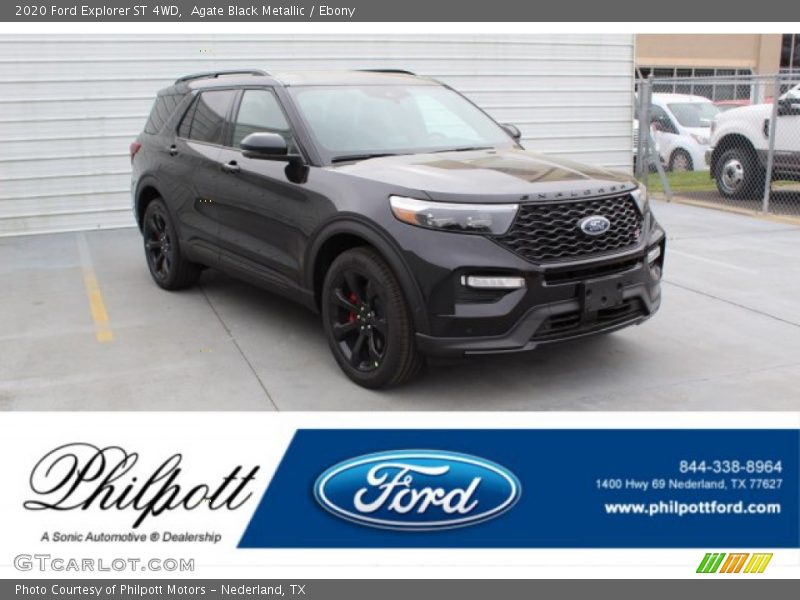 Agate Black Metallic / Ebony 2020 Ford Explorer ST 4WD