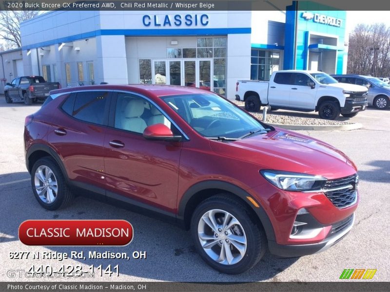 Chili Red Metallic / Whisper Beige 2020 Buick Encore GX Preferred AWD