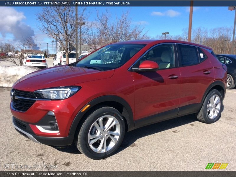 Chili Red Metallic / Whisper Beige 2020 Buick Encore GX Preferred AWD