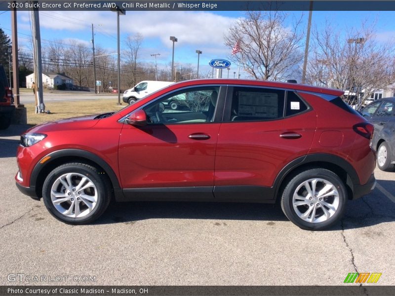 Chili Red Metallic / Whisper Beige 2020 Buick Encore GX Preferred AWD
