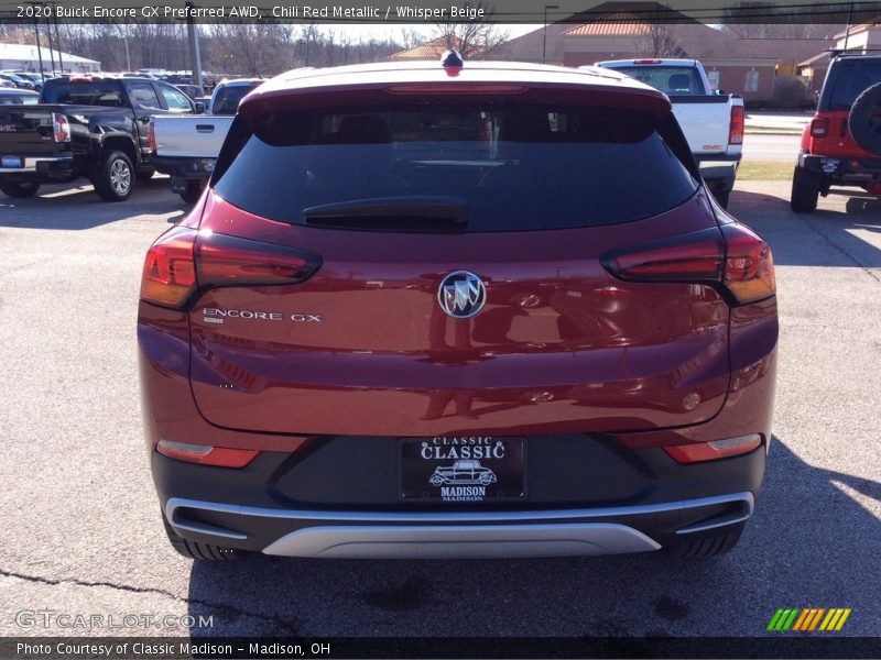 Chili Red Metallic / Whisper Beige 2020 Buick Encore GX Preferred AWD