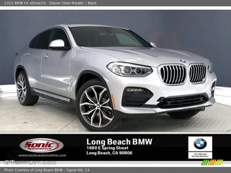 Glacier Silver Metallic / Black 2020 BMW X4 xDrive30i