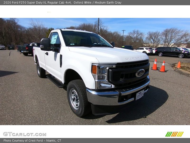 Oxford White / Medium Earth Gray 2020 Ford F250 Super Duty XL Regular Cab 4x4