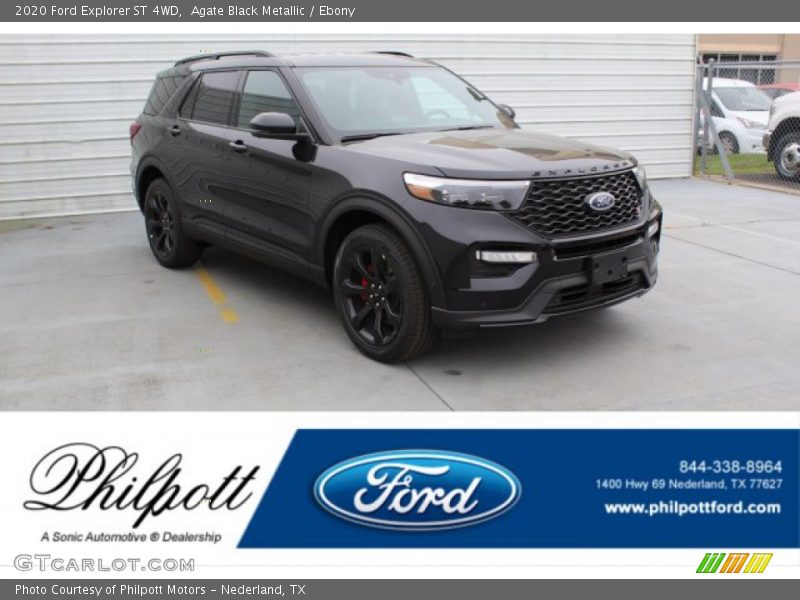Agate Black Metallic / Ebony 2020 Ford Explorer ST 4WD