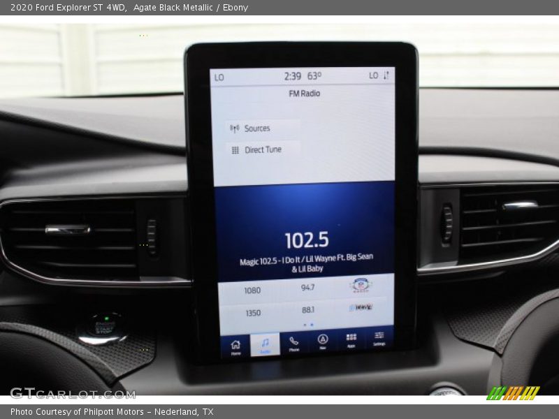 Agate Black Metallic / Ebony 2020 Ford Explorer ST 4WD