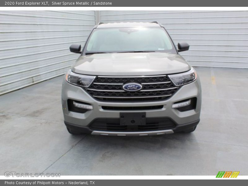 Silver Spruce Metallic / Sandstone 2020 Ford Explorer XLT