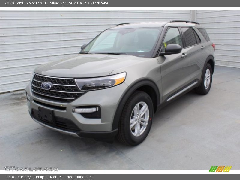 Silver Spruce Metallic / Sandstone 2020 Ford Explorer XLT