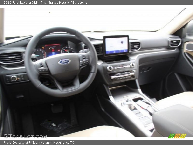 Silver Spruce Metallic / Sandstone 2020 Ford Explorer XLT