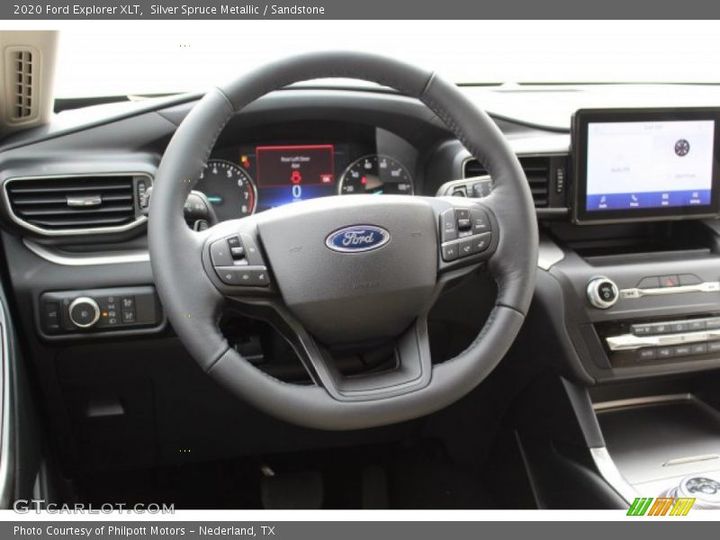 Silver Spruce Metallic / Sandstone 2020 Ford Explorer XLT