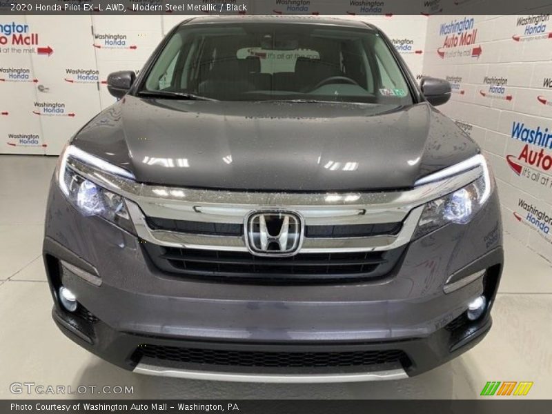 Modern Steel Metallic / Black 2020 Honda Pilot EX-L AWD