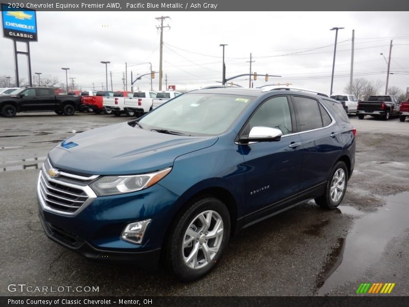 Pacific Blue Metallic / Ash Gray 2020 Chevrolet Equinox Premier AWD