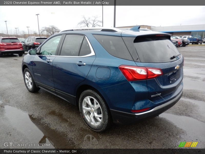 Pacific Blue Metallic / Ash Gray 2020 Chevrolet Equinox Premier AWD
