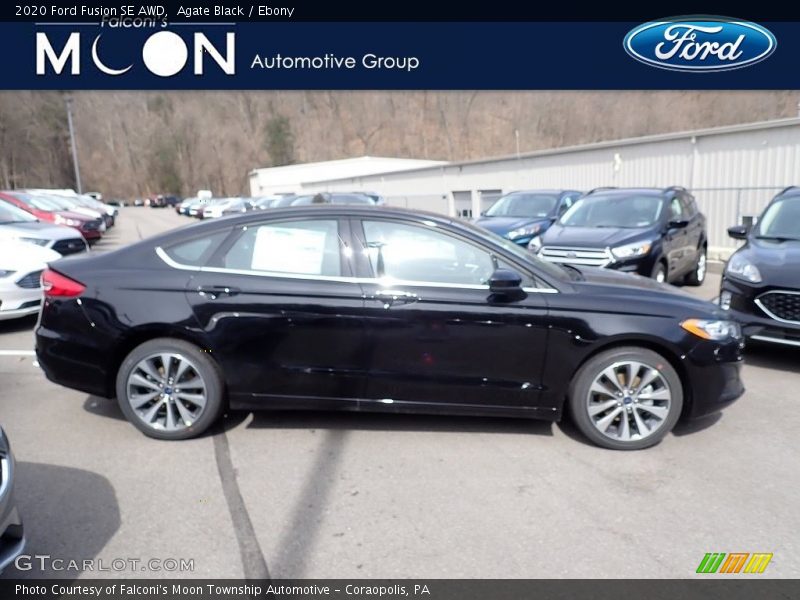 Agate Black / Ebony 2020 Ford Fusion SE AWD