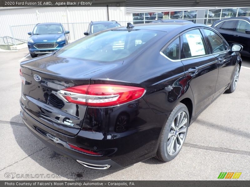 Agate Black / Ebony 2020 Ford Fusion SE AWD