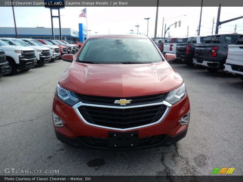 Cayenne Orange Metallic / Jet Black 2020 Chevrolet Equinox LT AWD
