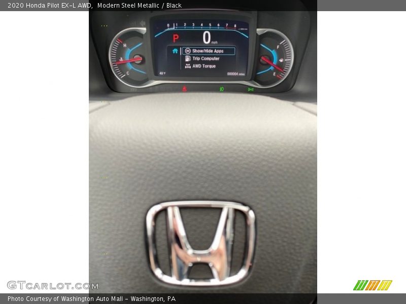 Modern Steel Metallic / Black 2020 Honda Pilot EX-L AWD