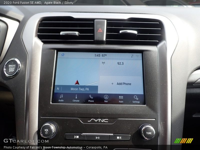 Agate Black / Ebony 2020 Ford Fusion SE AWD
