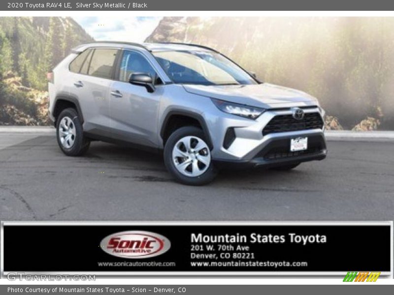 Silver Sky Metallic / Black 2020 Toyota RAV4 LE