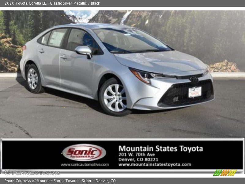 Classic Silver Metallic / Black 2020 Toyota Corolla LE