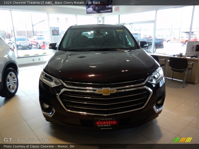 Black Cherry Metallic / Jet Black 2020 Chevrolet Traverse LT AWD