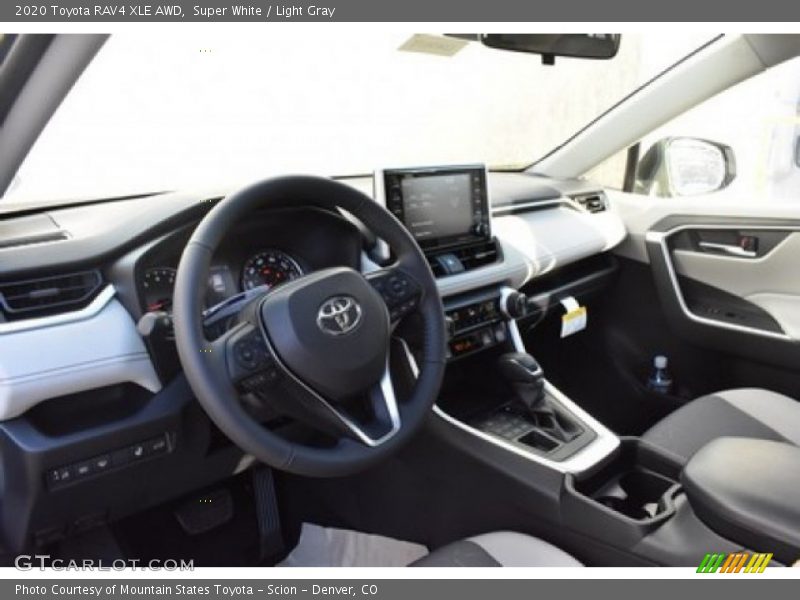 Super White / Light Gray 2020 Toyota RAV4 XLE AWD