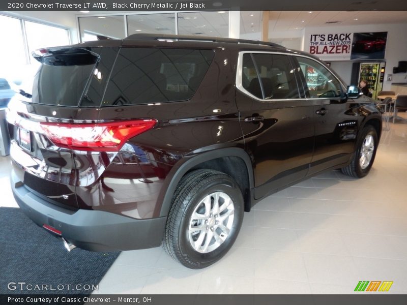 Black Cherry Metallic / Jet Black 2020 Chevrolet Traverse LT AWD