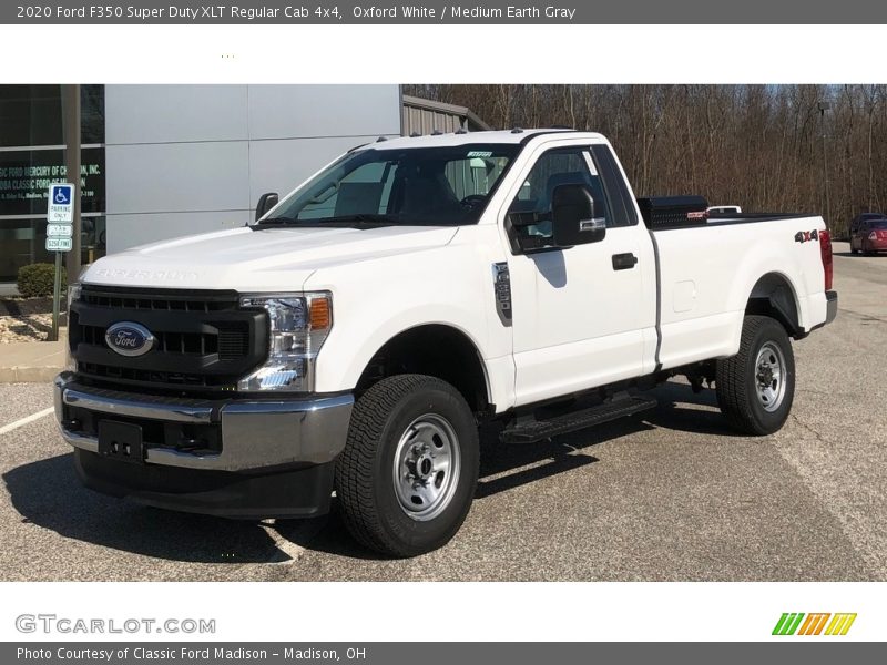 Oxford White / Medium Earth Gray 2020 Ford F350 Super Duty XLT Regular Cab 4x4