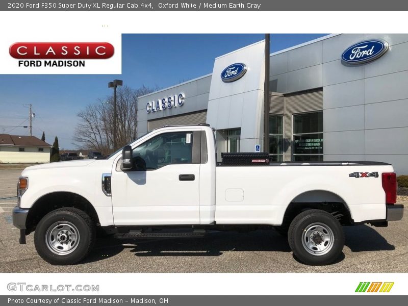 Oxford White / Medium Earth Gray 2020 Ford F350 Super Duty XL Regular Cab 4x4