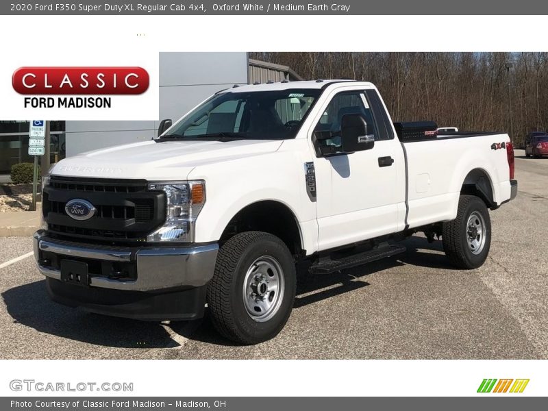Oxford White / Medium Earth Gray 2020 Ford F350 Super Duty XL Regular Cab 4x4