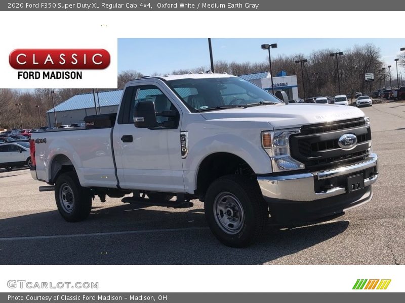 Oxford White / Medium Earth Gray 2020 Ford F350 Super Duty XL Regular Cab 4x4