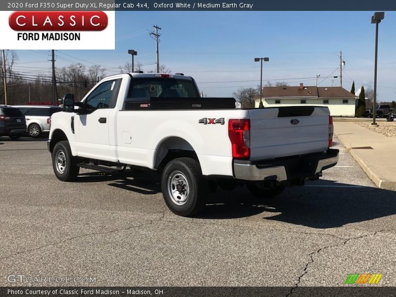 Oxford White / Medium Earth Gray 2020 Ford F350 Super Duty XL Regular Cab 4x4