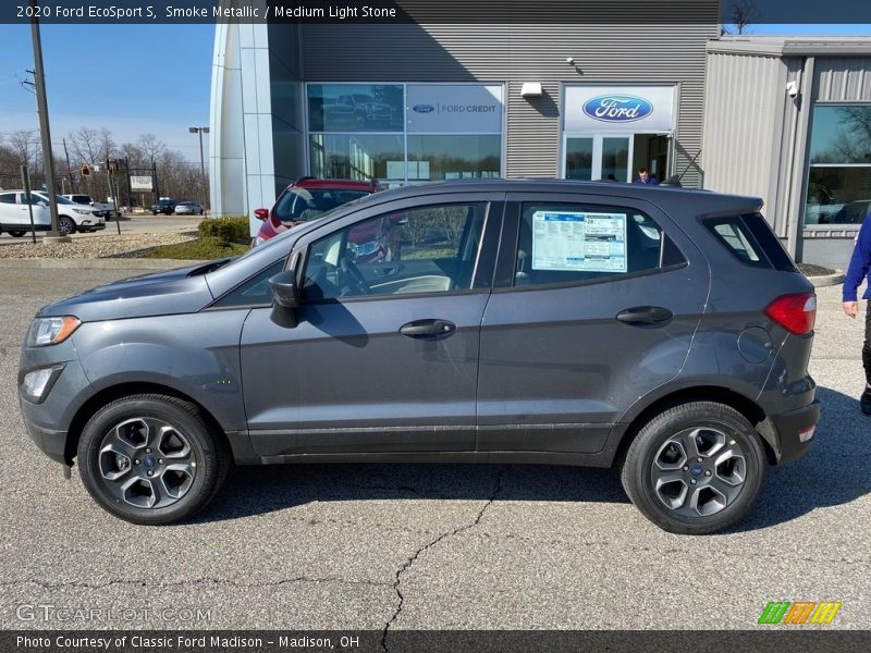 Smoke Metallic / Medium Light Stone 2020 Ford EcoSport S