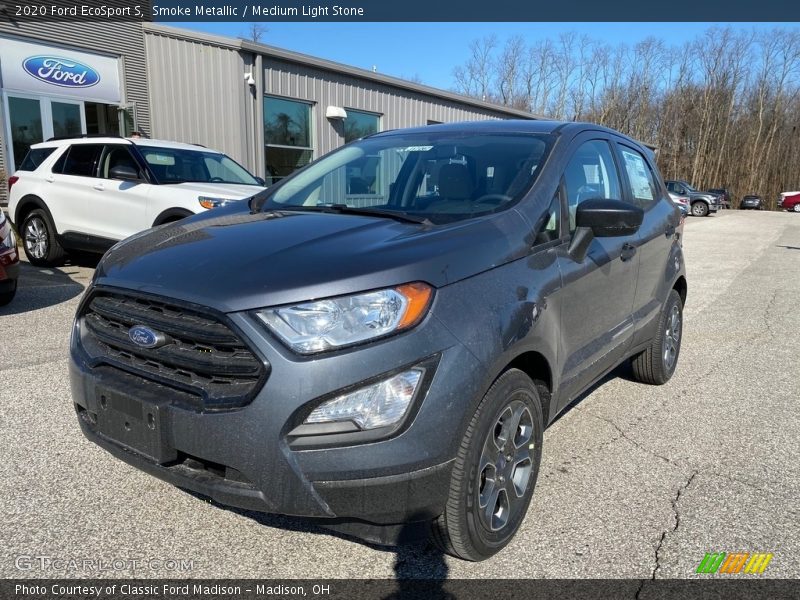 Smoke Metallic / Medium Light Stone 2020 Ford EcoSport S