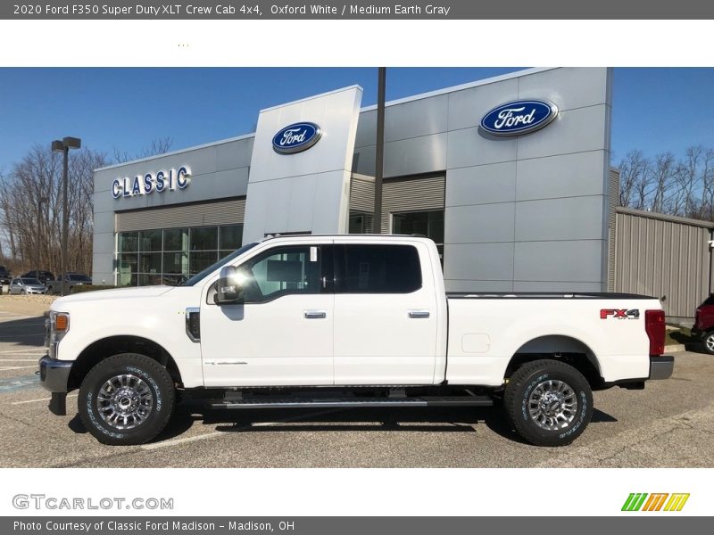 Oxford White / Medium Earth Gray 2020 Ford F350 Super Duty XLT Crew Cab 4x4