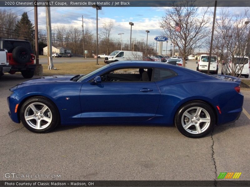 Riverside Blue Metallic / Jet Black 2020 Chevrolet Camaro LT Coupe