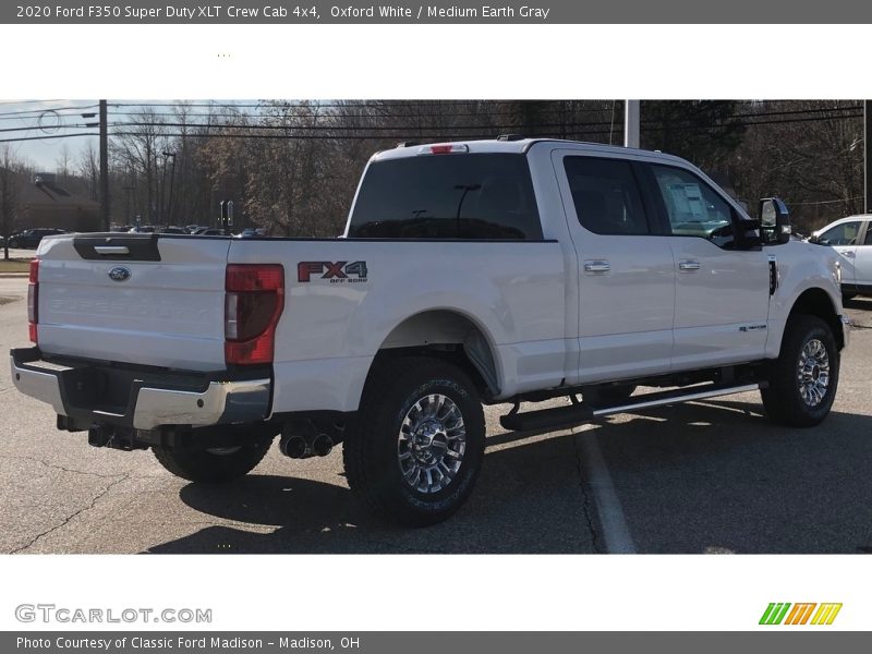 Oxford White / Medium Earth Gray 2020 Ford F350 Super Duty XLT Crew Cab 4x4
