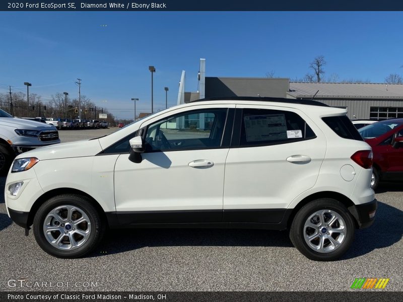 Diamond White / Ebony Black 2020 Ford EcoSport SE