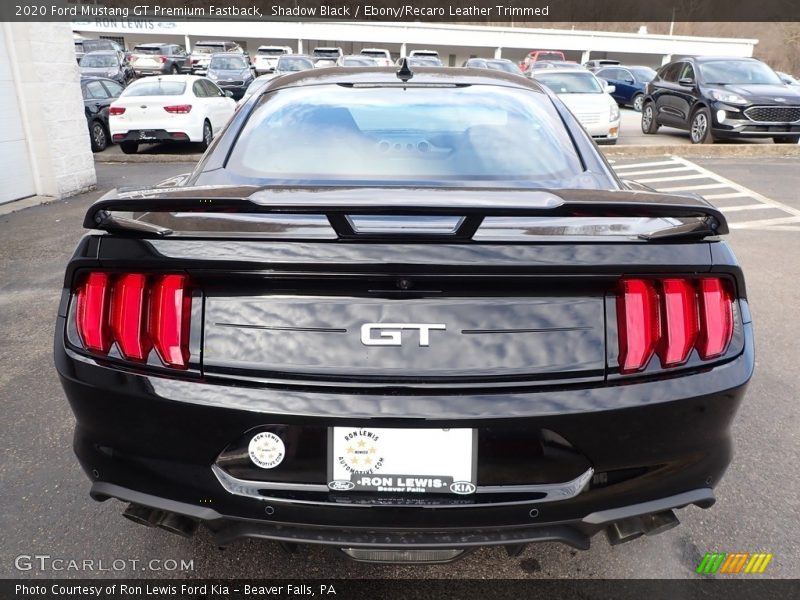 Shadow Black / Ebony/Recaro Leather Trimmed 2020 Ford Mustang GT Premium Fastback
