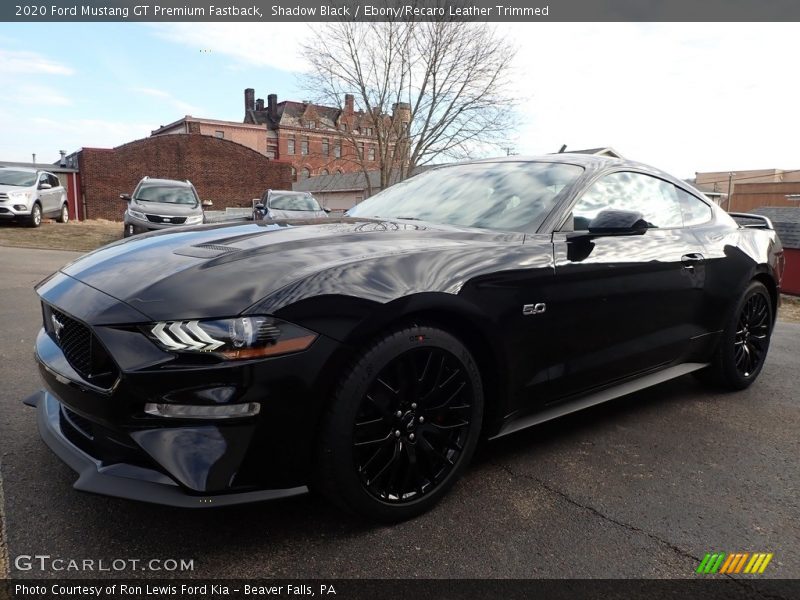 Shadow Black / Ebony/Recaro Leather Trimmed 2020 Ford Mustang GT Premium Fastback