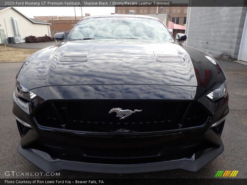 Shadow Black / Ebony/Recaro Leather Trimmed 2020 Ford Mustang GT Premium Fastback