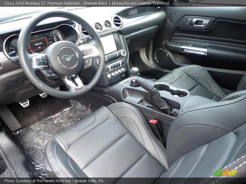  2020 Mustang GT Premium Fastback Ebony/Recaro Leather Trimmed Interior